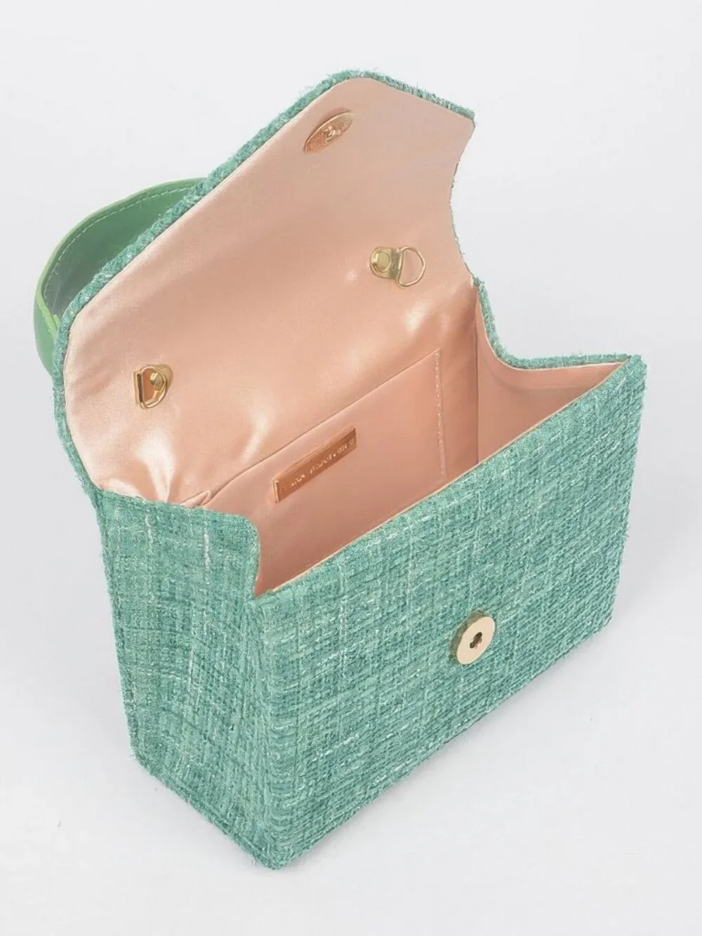 Tweed Top Handle Bag